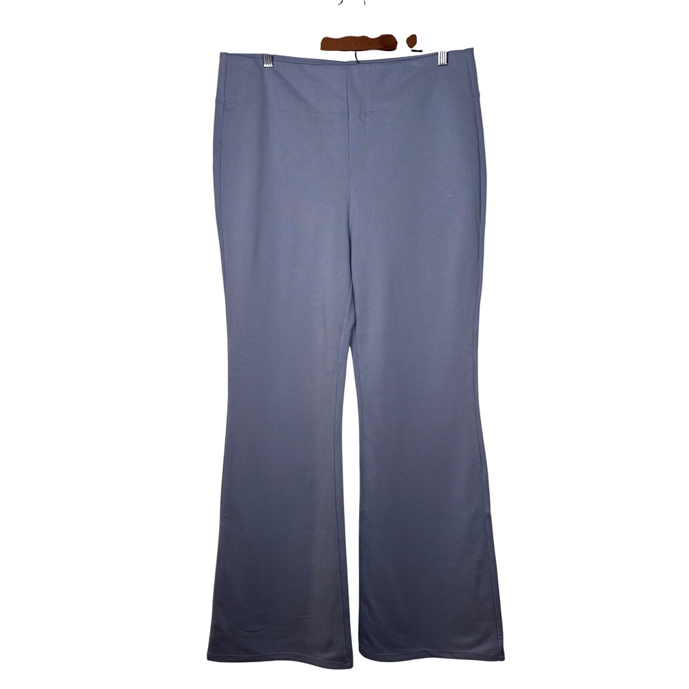 Halara XL High Waisted Flare Work Pants SculptKnit Blue Purple Tummy Control NEW - Picture 2 of 12